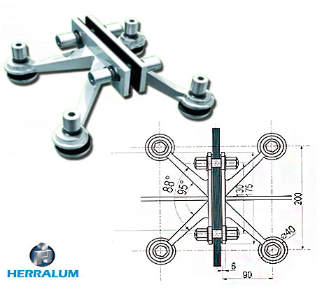 "ARANA PORTACOSTILLA 4 PATAS 1201": Herrajes Bralle
