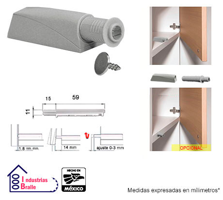 Mod. 155B Resbalón para Puerta