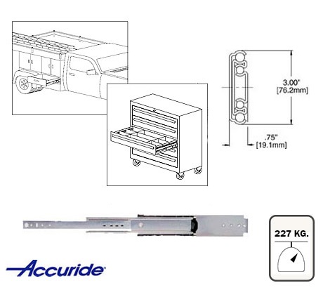 Guía Telescópica para Cargas Pesadas 272 Kg (DZ9301-E) - Aerotecnica